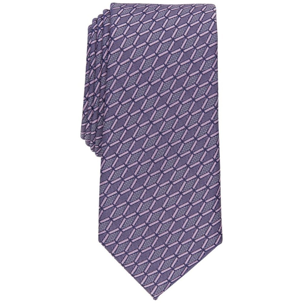 Alfani Men's Harper Geo-Print Tie, Rose, NWT